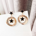 Shangjie OEM aretes Wholesale 925 Silver needle Earrings Crystal Hoop Pendant Women Earrings Gold Plated Earrings Jewelry